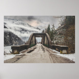 PÓSTER BRIDE DE ARCHIVO DE CONCRETO GRIS JUNTO AL ÁRBOL L