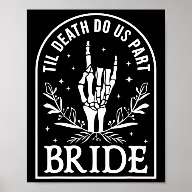 Póster Bride Groom Boda Compromiso Halloween Pareja Mamáe (Frente)