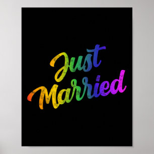 Póster Bride Groom Lgbtq BachelParty Boda Tee - Hombres