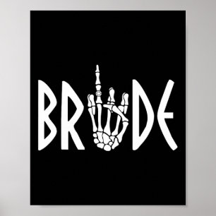 Póster Bride Groom Skeleton Boda gótico Engagement Hal
