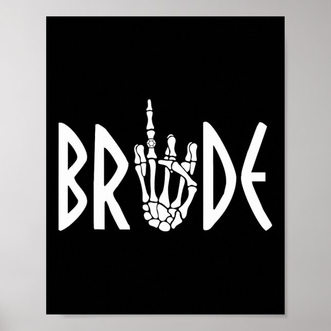 Póster Bride Groom Skeleton Boda gótico Engagement Hal (Frente)
