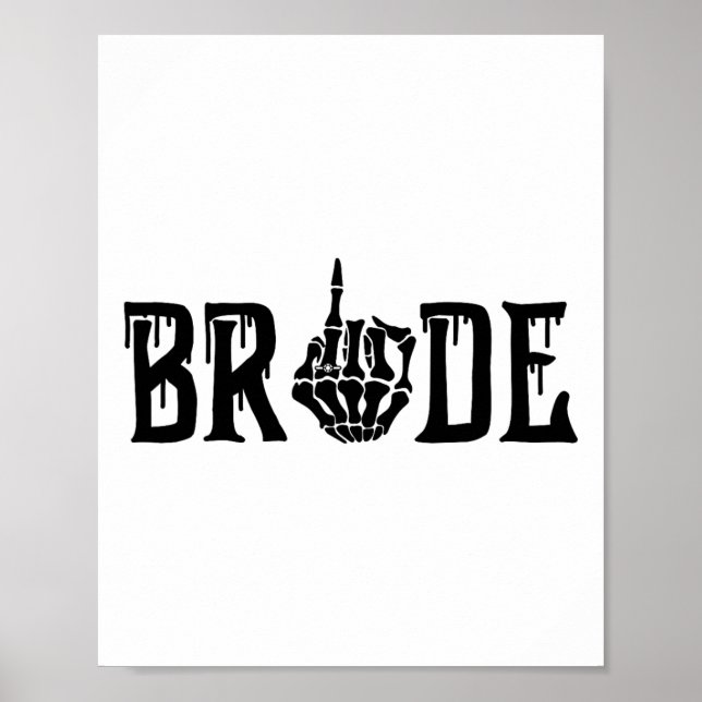 Póster Bride Groom Skeleton Hand Halloween Boda Bachel (Frente)