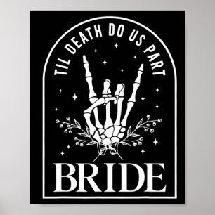 Póster Bride Groom Skeleton Rock Hand Boda Hal