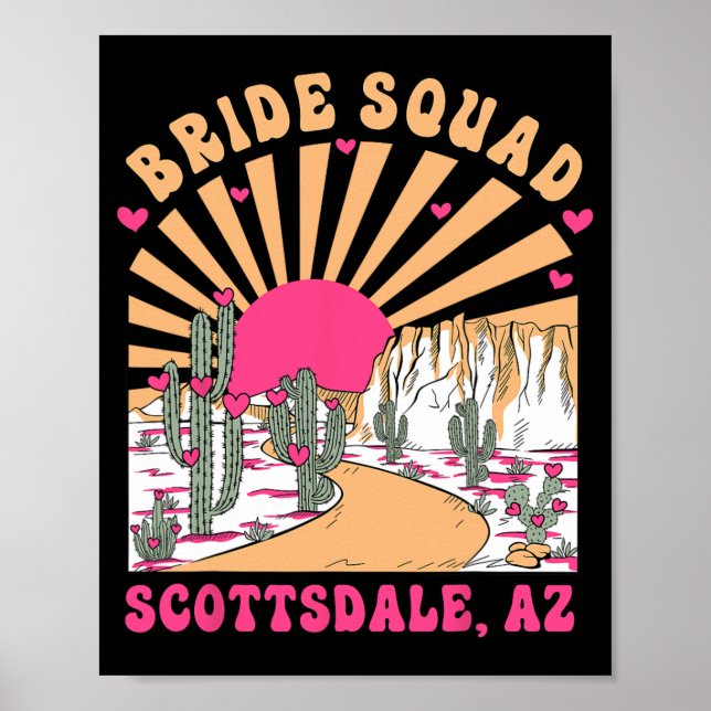 Póster Bride Squad Scottsdale Desert Disco Bachelorette P (Frente)