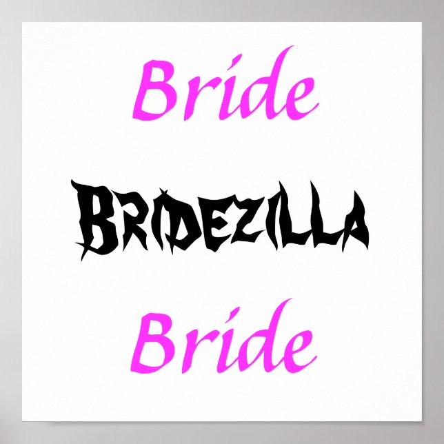 Póster Bridezilla Bride (Frente)