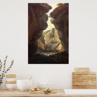 Póster Bridge And Gorges Of Dala River (1777) Poster