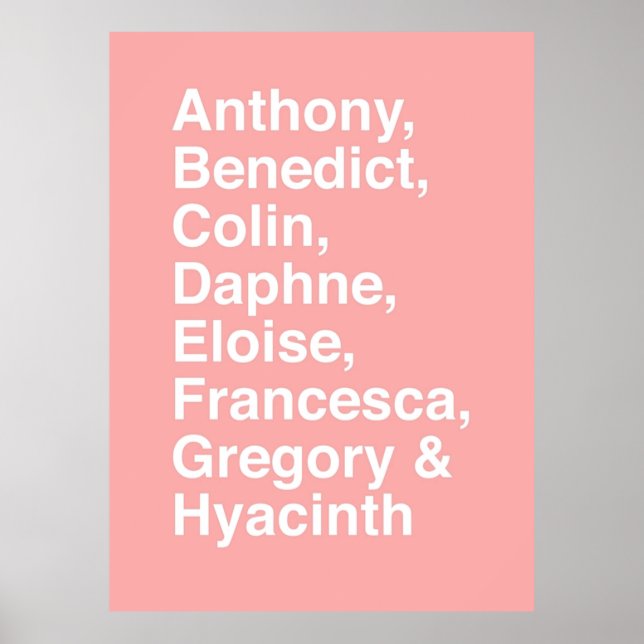 Póster Bridgerton Siblings (Frente)