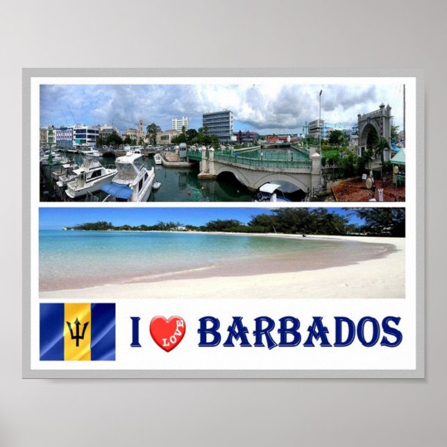 Póster Bridgetown - Barbados - Centro - Amo - (Frente)