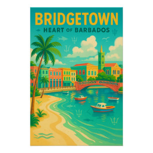 PÓSTER ‘BRIDGETOWN — CORAZÓN DE BARBADOS’