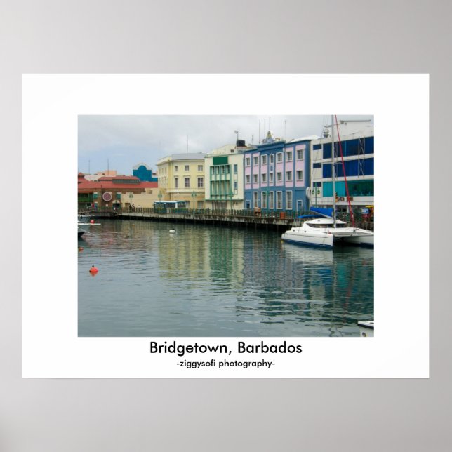 Póster Bridgetown, poster de Barbados impreso (Frente)