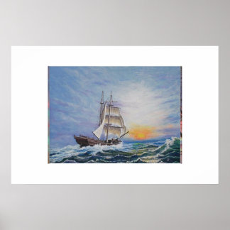 Póster Brigantine En Mares Animados