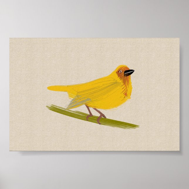 Póster Bright African Bird Weaver (Frente)