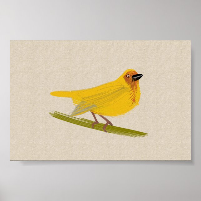 Póster Bright African Bird Weaver (Frente)