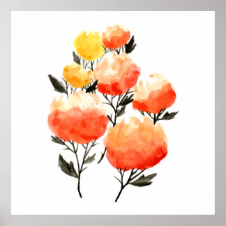 Póster Bright Blooms Art Poster