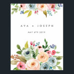 PÓSTER BRIGHT BOTANICAL WELCOME TO OUR WEDDING MINIMAL<br><div class="desc">BRIGHT BOTANICAL WELCOME TO OUR WEDDING POSTER. SPACE FOR THE BRIDE AND GROOMS NAME AND THE DATE OF THE WEDDING.</div>