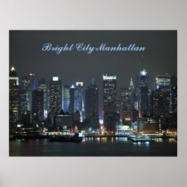 Póster Bright City Manhattan