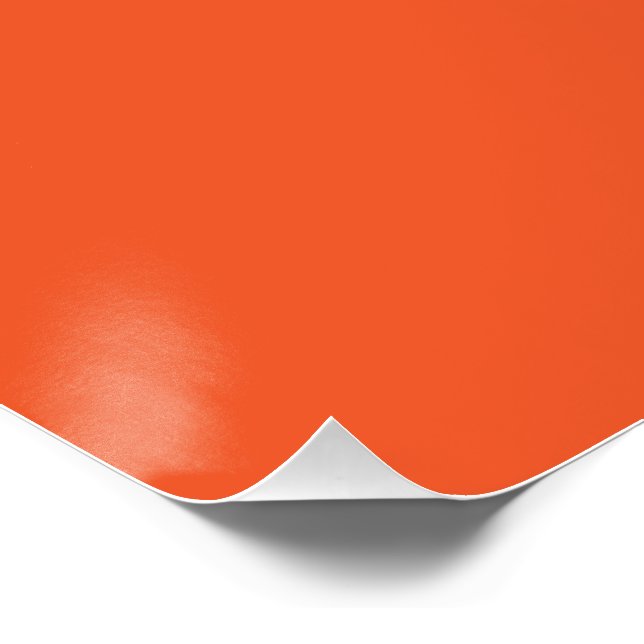Póster Bright Orange Minimalist Solid Background (Esquina)