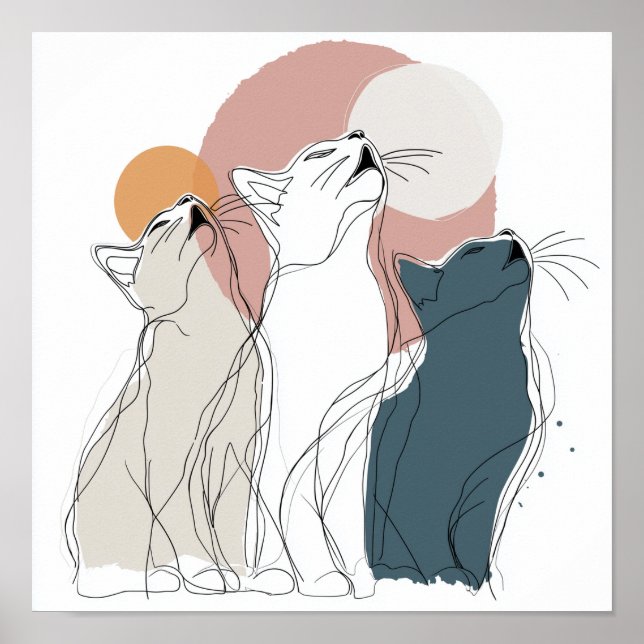 Póster Bright Pastel Flower Semi-Gloss Poster (Frente)