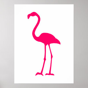 Póster Bright Pink Flamingo