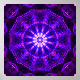 Póster Bright Purple Mandala