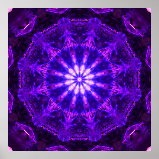 Póster Bright Purple Mandala (Frente)