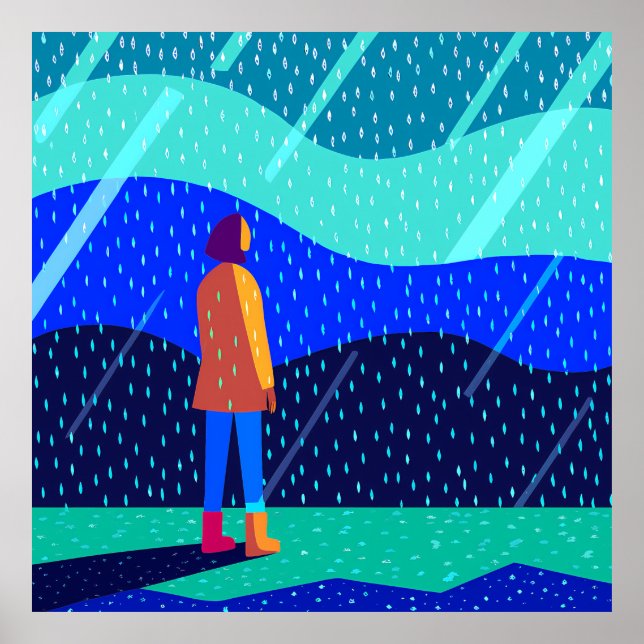 Póster Bright Raindrop Reverie (Frente)