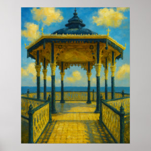 Póster Brighton Bandstand Glow - Pabellón de la costa