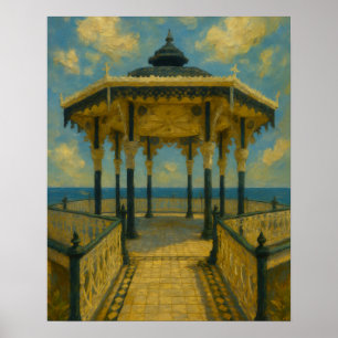 Póster Brighton Bandstand Glow - Pabellón de la costa