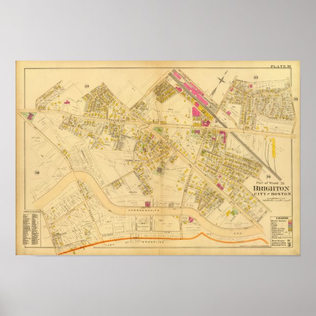 Póster Brighton, Massachusetts 5 (Frente)