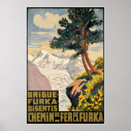 Póster Brigue-Furka-Disentis, Chemin de Fer de la Furka