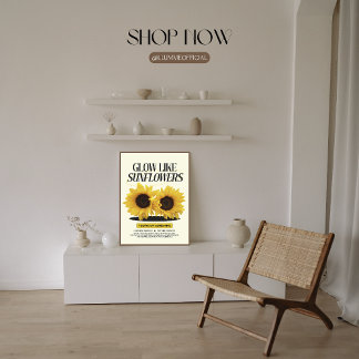 Póster Brilla como girasoles – Empoderamiento femenino