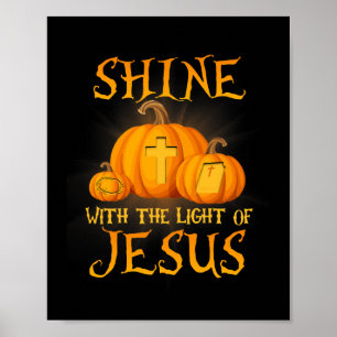 Póster Brilla Con La Luz De Jesús Halloween Cristiano