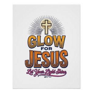 Póster Brilla por Jesús Deja que tu luz brille Diseño cri