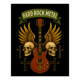 Poster brillant Hard Rock Metal