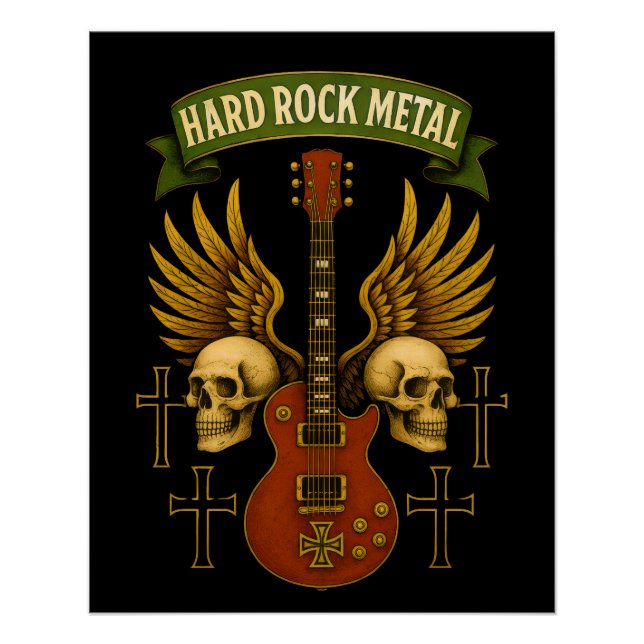 Poster brillant Hard Rock Metal (Anverso)