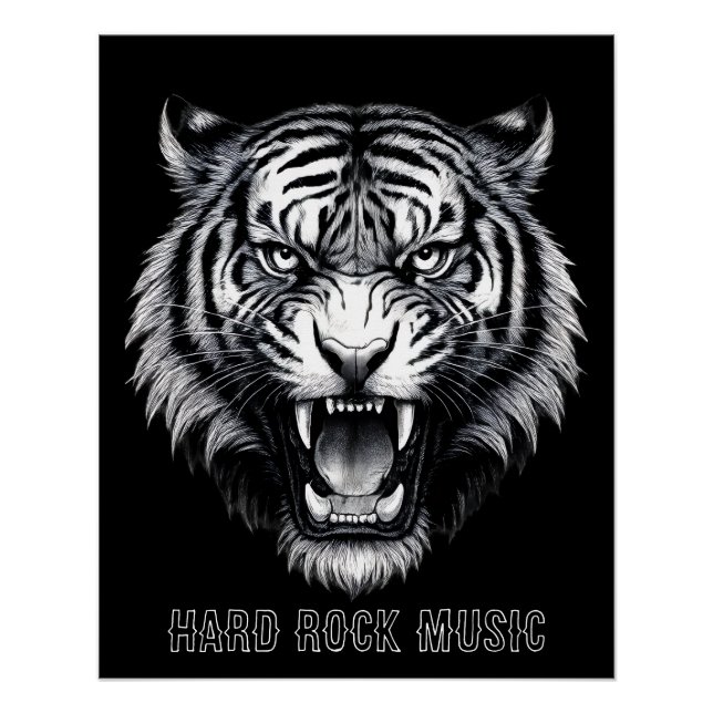 Poster brillant Hard Rock Music (Anverso)