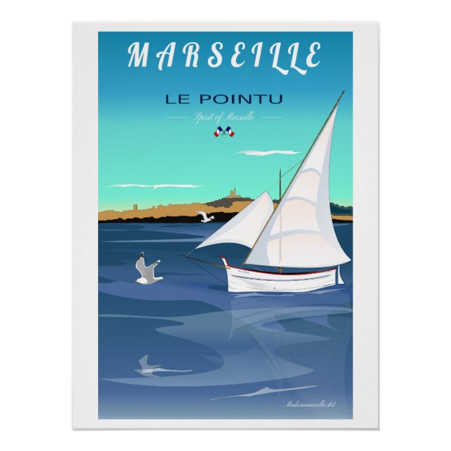 Poster brillant, Le Pointu : L'Esprit de Marseille (Anverso)