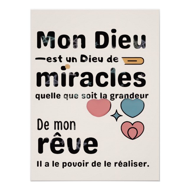 Poster brillant Mon Dieu  (Anverso)