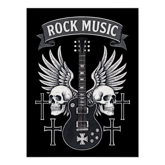 Poster brillant Music Rock (Anverso)