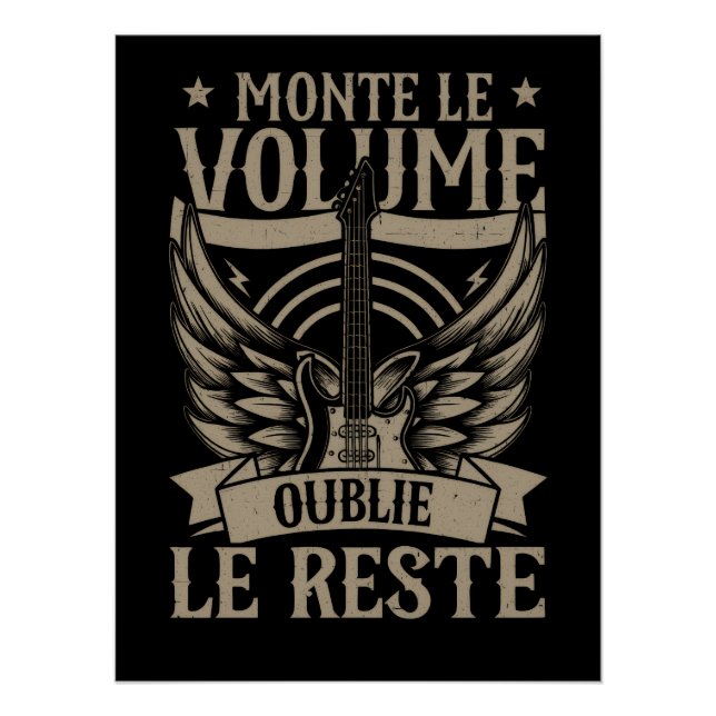 Poster brillant Rock Music (Anverso)