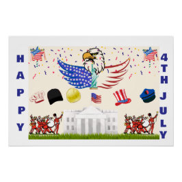 Poster brillante -4 de julio