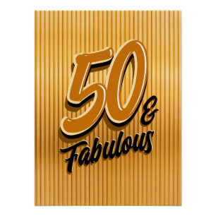 Póster brillante 50 y fabuloso