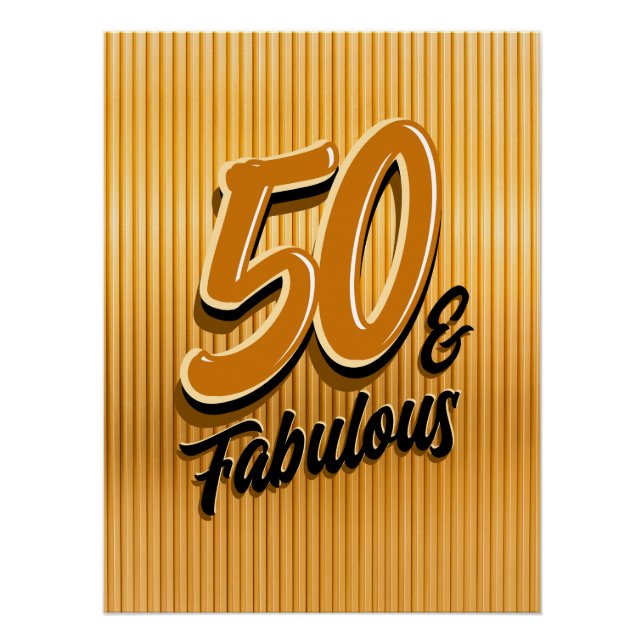 Póster brillante 50 y fabuloso (Anverso)