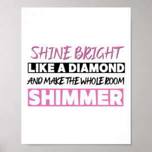 Póster Brillante Brillante Como Diamante
