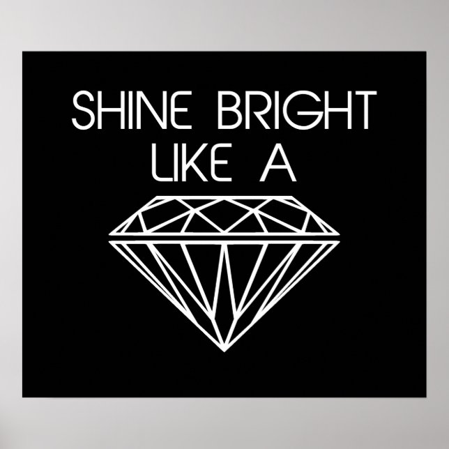 Póster Brillante brillante como un diamante (Frente)