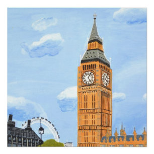 Póster brillante de Big Ben Londres