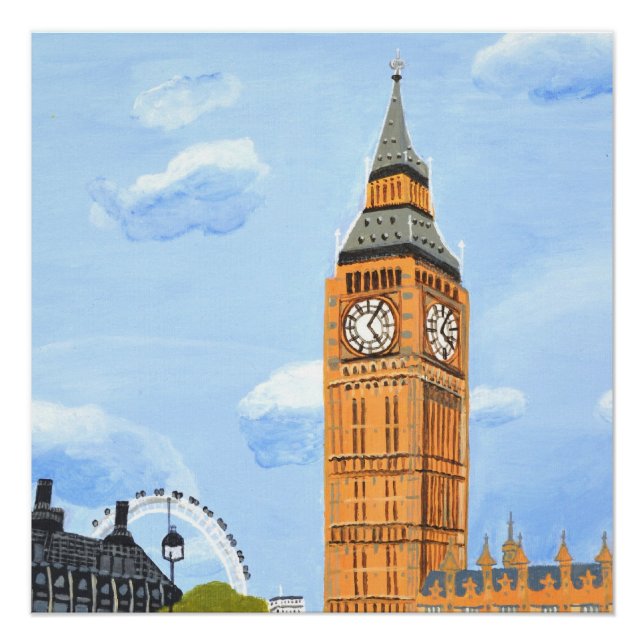 Póster brillante de Big Ben Londres (Anverso)