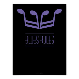Póster Brillante de Blues Rules
