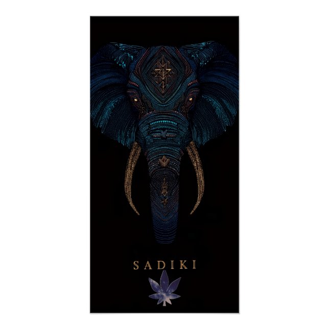 Póster Brillante de Elefante  (Anverso)