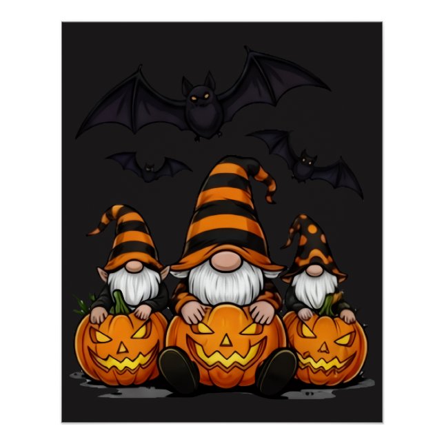 Póster Brillante de Gnomo de Halloween (Anverso)